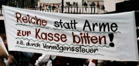 Vermögenssteuer jetzt Demonstration