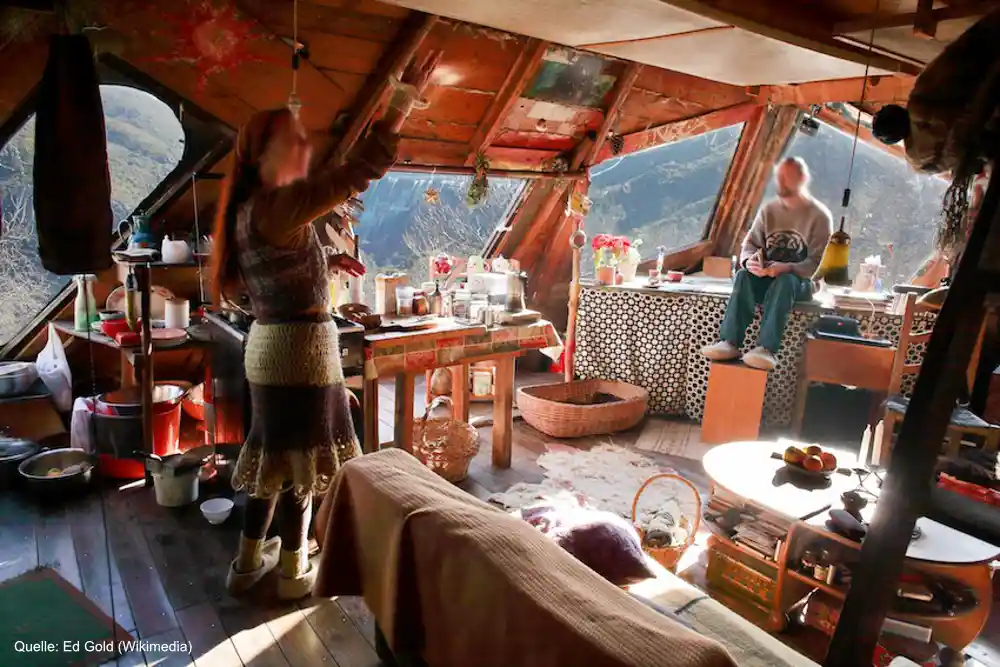 Innenraum eines Wohnhauses in Matavenero mit spektakulärer Aussicht.