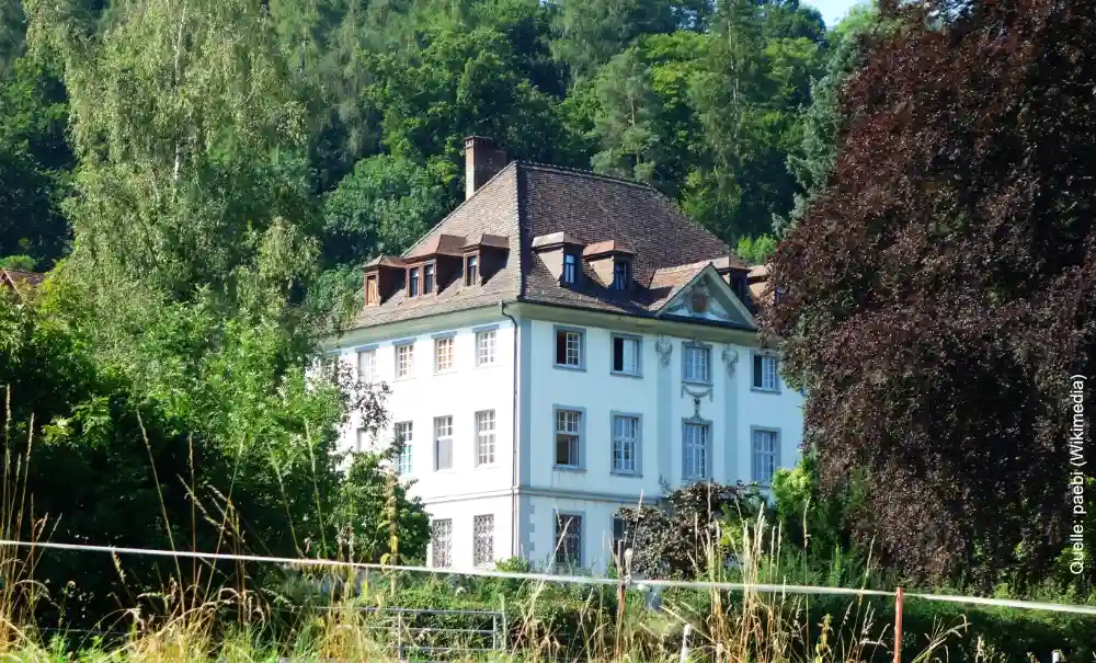 Das Schloss Glarisegg von der Ferne.