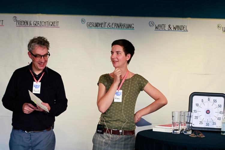 Konferenz für eine bessere Welt 2014: Marek Rohde und Ilona Koglin
