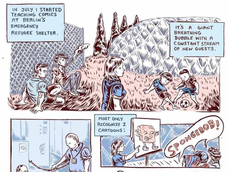 kunst-fluechtlinge-ali-fitzgerald Comic-Workshop mit Flüchtlingen, Ali Fitzgerald