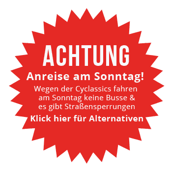 Anreise am Sonntag morgen zur Konferenz für eine bessere Welt