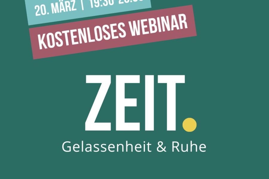 Kostenloses Webinar für Zeitwohlstand