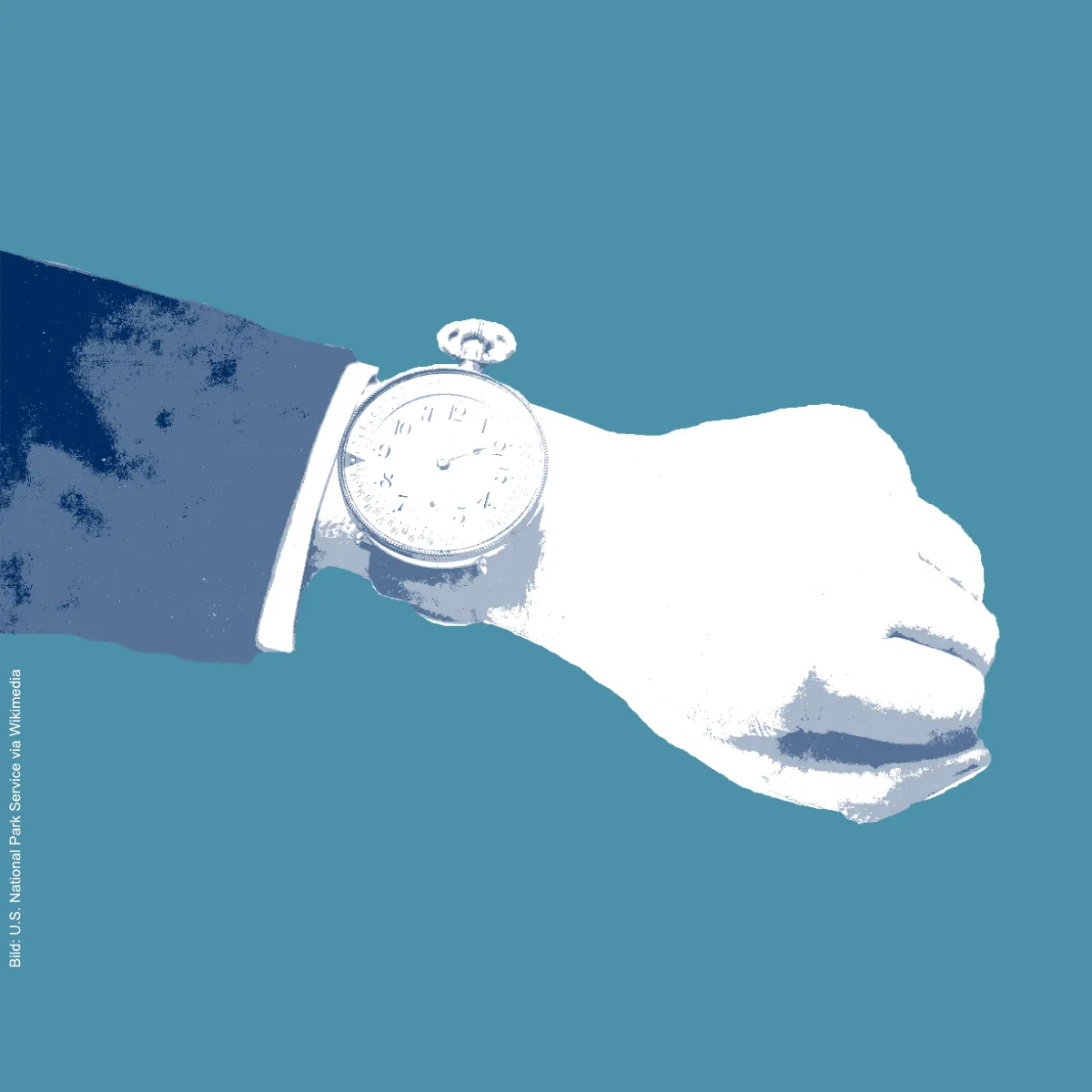 Engagiert trotz Zeitnot – Arm mit Armbanduhr